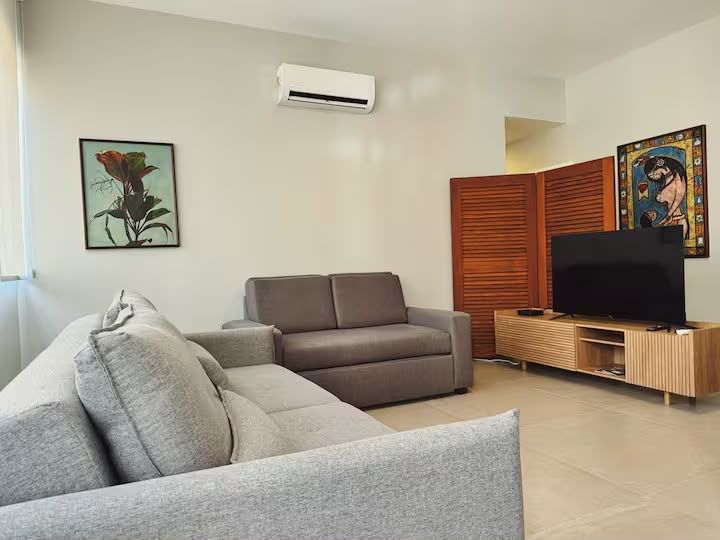 Sala de estar moderna do Apartamento Flamengo